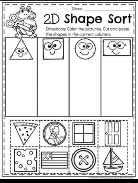 Preschool Shapes Worksheets For Kindergarten Teaching Treasure