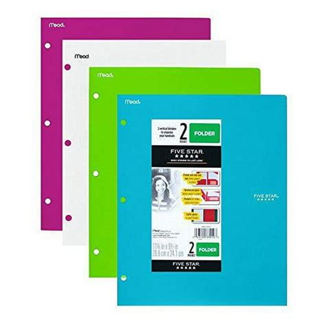 Five Star 2 Pocket Folder Stay Put Folder Plastic Folders With