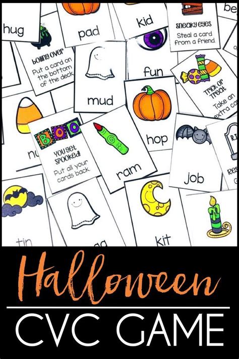 Halloween Cvc Games With Images Activities For 1st Graders Cvc