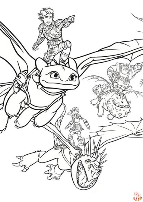 Dragons Rescue Riders Coloring Pages Printable And Easy