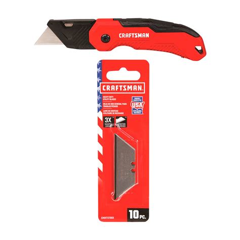 Shop Craftsman 34 In 1 Blade Folding Utility Knife With On Tool Blade