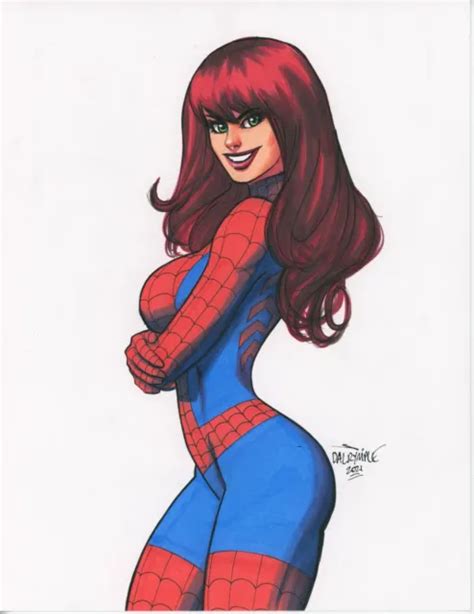 Sexy Mary Jane Venom Amazing Spider Man Original Art Scott Dalrymple Picclick
