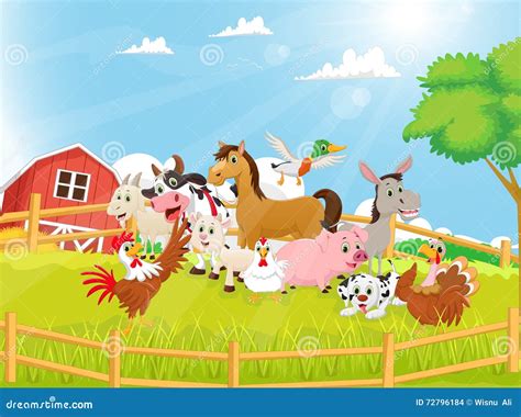 Illustration Of Farm Animals Cartoon Stock Vector Illustration Of