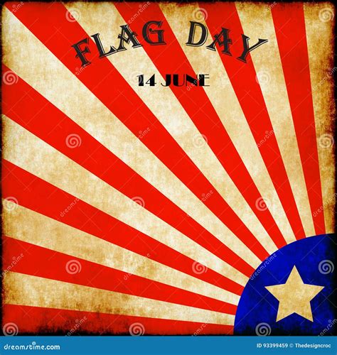 Flag Day American Flag Stars Stripes Grungy Vintage Texture Stock