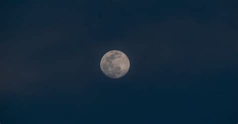 Full Moon In Blue Sky · Free Stock Photo