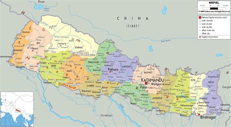 Mapa Pol Tico Do Nepal