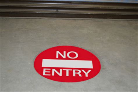 No Entry Floor Marker Floor Graphic