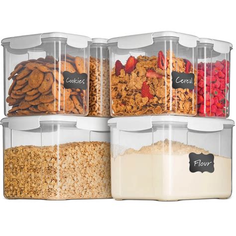 Airtight Food Storage Containers With Lids 6 Piece Bpa Free Plastic