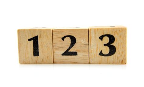 Wooden Blocks With Numbers 1 2 3 Stock Image Image Of Write Playtime