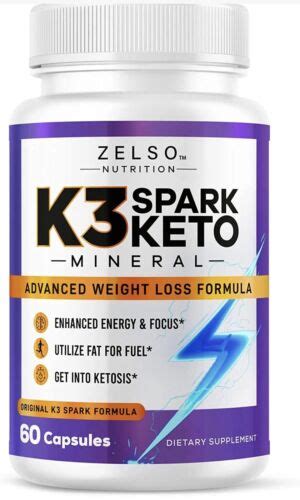 K3 Spark Keto Mineral Pills Advanced Weight Loss Formula By Zelson Nutrition Ebay