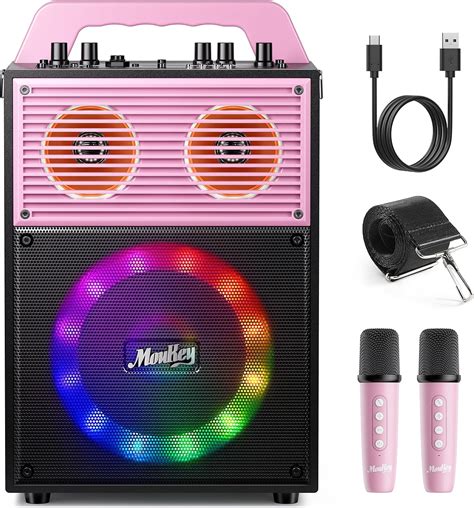 Moukey Karaoke System For Kidst Portable Bluetooth Pa System