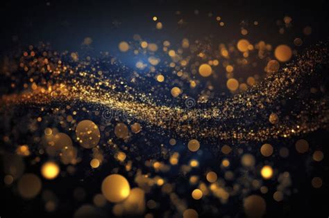 Glittering Rich Gold And Dark Navy Blue Abstract Background Stock Image
