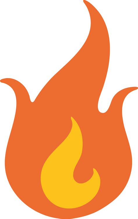 Flame Clipart Emoji - Transparent Fire Emoji Png - Full Size Clipart png image