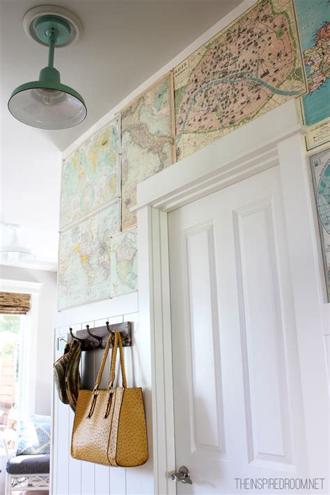 My Diy Map Wallpaper Small Hallway The Inspired Room
