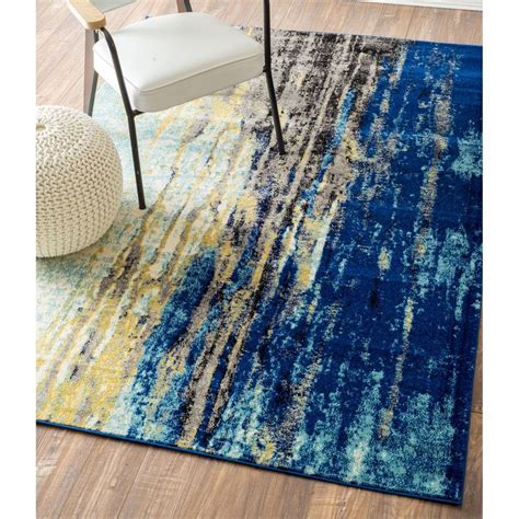 We get it — shopping for area rugs can be overwhelming. nuLOOM Bodrum 5-ft x 8-ft Rectangular Blue Indoor Area Rug ...