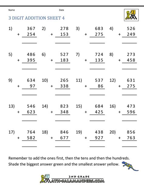 * tick the box(pdf with answer), if you want to download this worksheet with answer. 3 Digit Addition Regrouping Worksheets