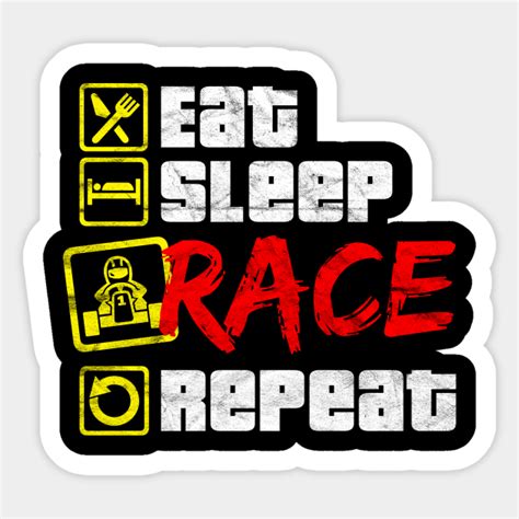 Cars Eat Sleep Race Repeat Cars Sticker Teepublic