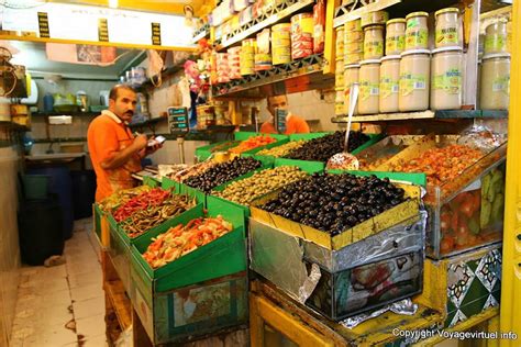 Groceries With Olives Indoor Market Sfax Tunisia