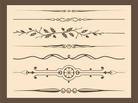 14 Vintage Line Vector Images - Vintage Vector Ornaments ...
