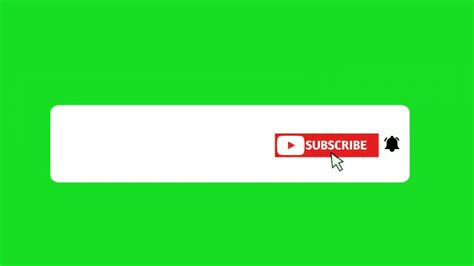 Subscribe Button Green Screen Youtube