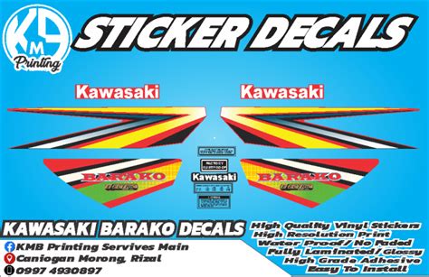 Kawasaki Barako 1 Stock Sticker Decals Lazada Ph