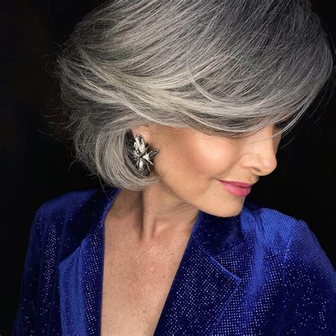 Top Hairstyles For Grey Hair Over Update Pretty Gray