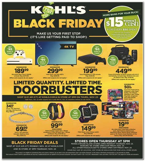 Kohls Black Friday 2017 Doorbuster Ad Circular Released See All 64 Pages