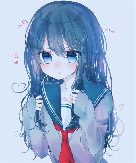 Pin On Anime Girl Blue Hair