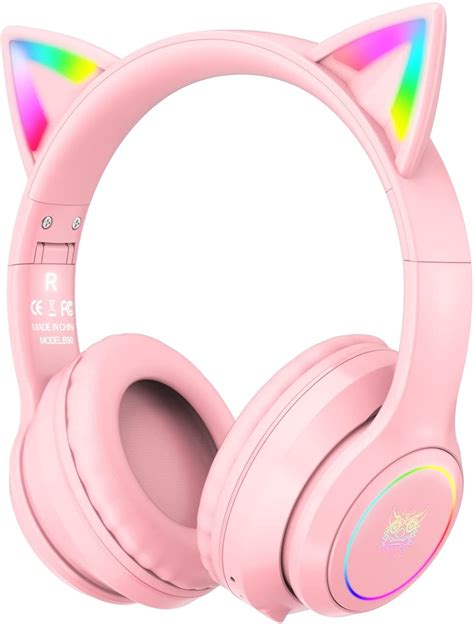 Tränen Schneemann Beten Pink Cat Ear Gaming Headset Schlamm Senioren
