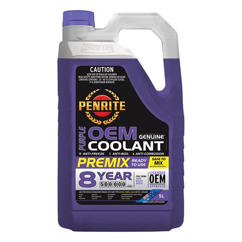 Penrite Purple Long Life Anti Freeze Anti Boil Premix Coolant 5l