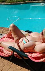Busty Bbw Serena By The Pool Porn Pics