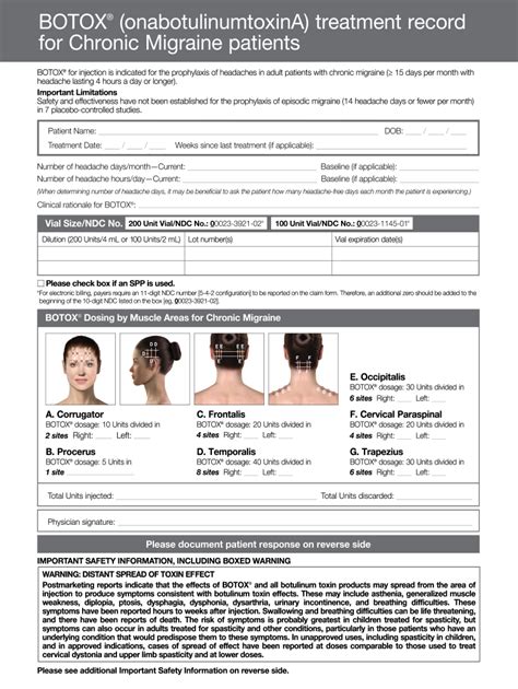 Printable Botox Consultation Form Printable Forms Free Online