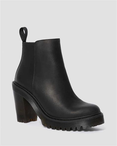 Magdalena Womens Leather Heeled Chelsea Boots Dr Martens