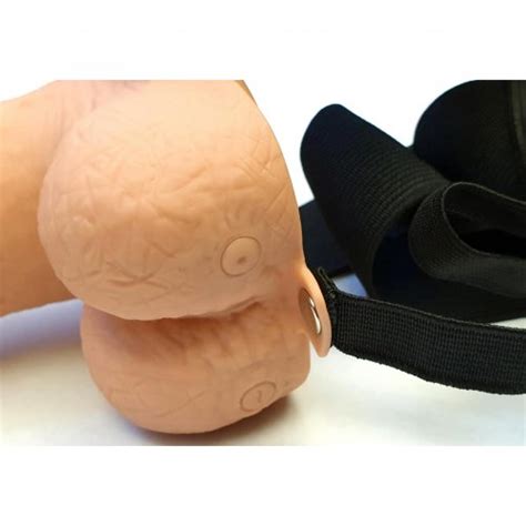 Fetish Fantasy 7 Hollow Rechargeable Strap On With Balls And Remote