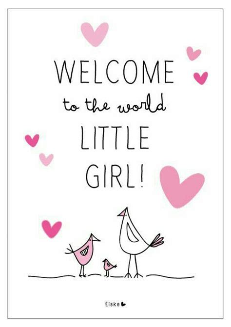 Welcome To The World Little Girl Congratulations Baby