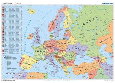Mapa Polityczna Europy Stan Na 2017 Triopolska Pomoce Dydaktyczne