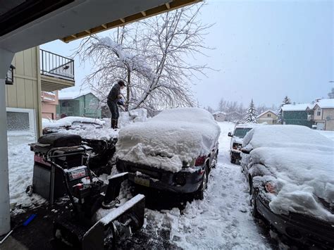 Snowstorm Leaves Aftermath Of Power Outages Amid Anchorage Snow Emergency