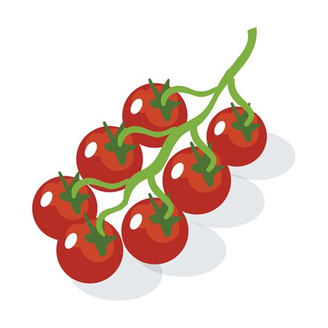 Branch Of Red Cherry Tomatoes Vector Clipart Png Images Download