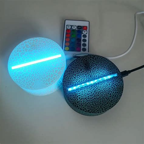 3d Lamps With Remote Control Led Lamp 16 Color Light Dimmable Touch Switch Usb Battery Insert