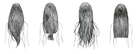 Long Straight Hair Drawing