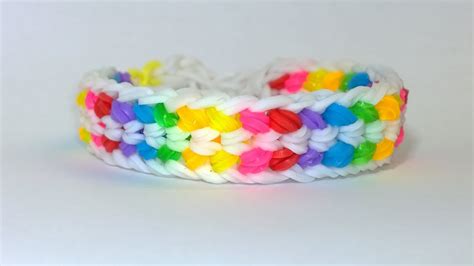 Rainbow Loom Double Capped Dragon Scale Bracelet With Fork Diy Youtube