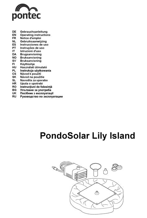 Pontec Pondosolar Lily Island Operating Instructions Pdf Download