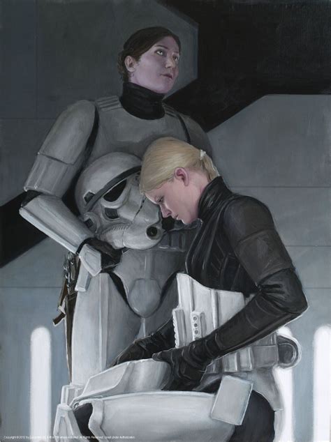 Breathtaking Art That Puts The Wars In Star Wars Two Female Stormtroopers Suit Up For Patrol
