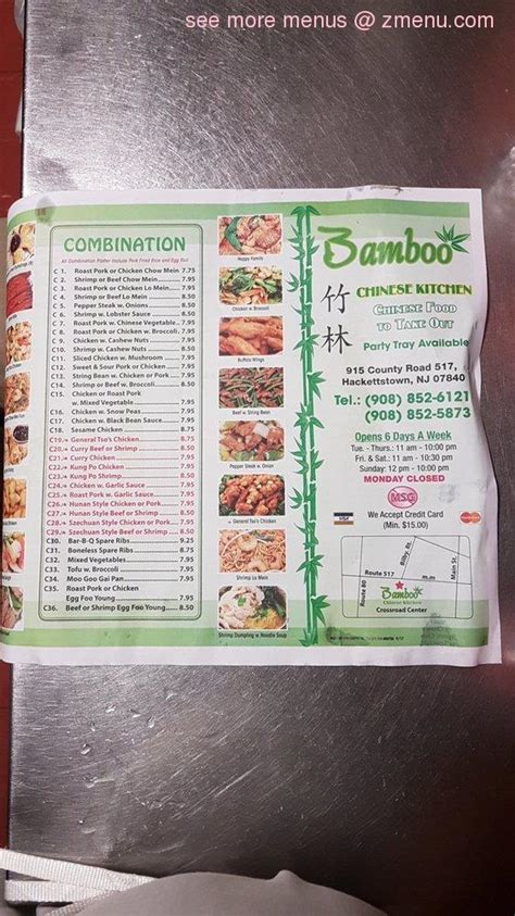 Bamboo is bexley village's longest standing chinese restaurant and takeaway and a local favourite. Online Menu of Bamboo Chinese Kitchen Restaurant ...