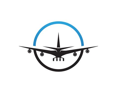 Aircraft Airplane Airline Logo Label Journey Air Travel Airliner Symbol Vector