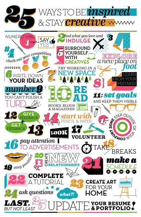 25 Ways To Be Inspired And Stay Creative Creativity Conseils De Vie