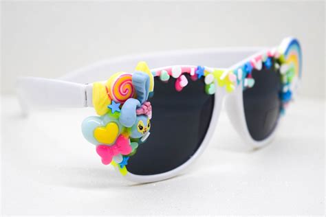 Kawaii Pastel Sunglasses One Of A Kind Glasses Uv Glow Etsy
