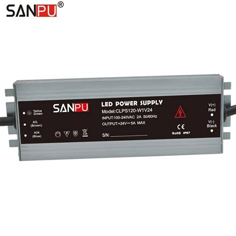 Sanpu 120w Waterproof Power Supply 24v 5a Ip67 Led Driver 24vdc