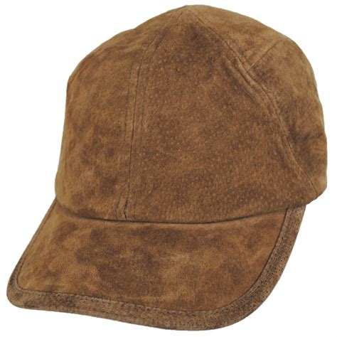 Stetson Cascade Suede Leather Fitted Baseball Cap Fitted Baseball Caps