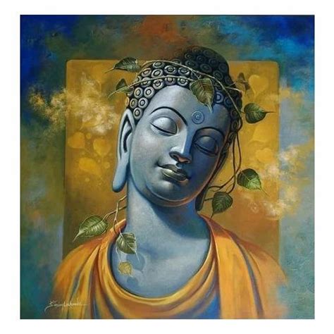 Buddha Oil Painting At Rs 4000 Decorative Painting In Faridabad Id